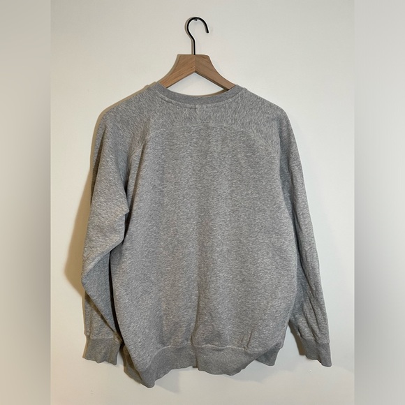 GYMSHARK Men's Heathered Gray Sweatshirt Size Medium Unisex Basic Staple - Picture 4 of 5